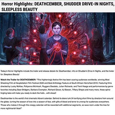 Horror Highlights: DEATHCEMBER, SHUDDER DRIVE-IN NIGHTS, SLEEPLESS BEAUTY